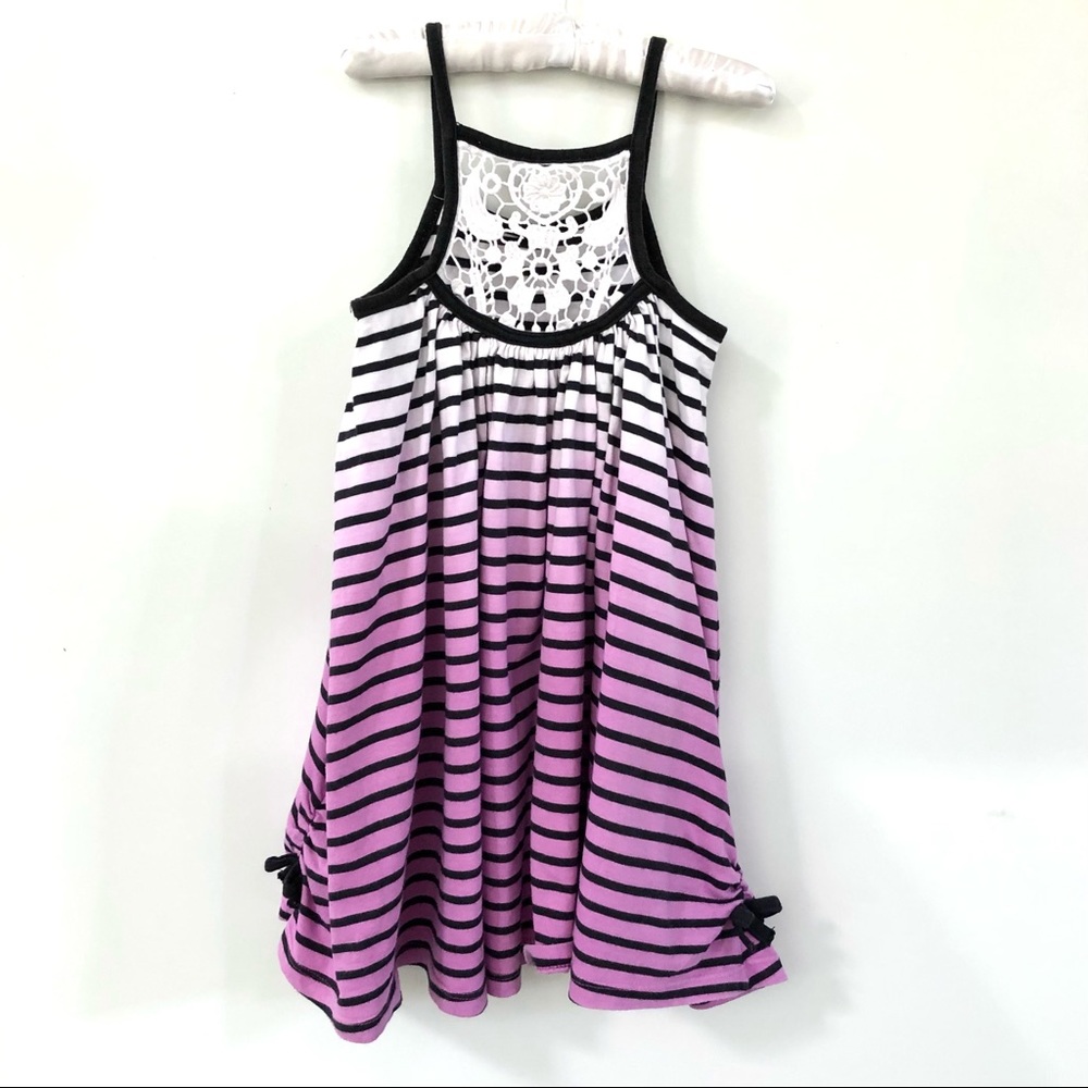 Double Hearts Stripe Ombre Twirl Sundress 3T